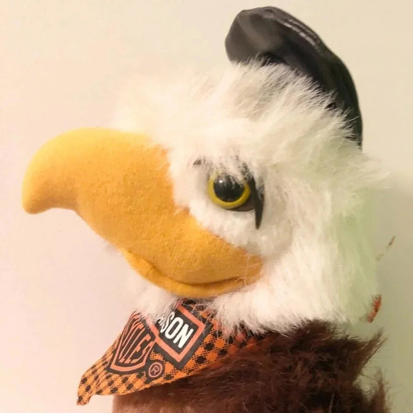 Vintage Harley Davidson Eagle Biker Hog Stuffed Animal  11 Inch Tall Plush Toy - Picture 14 of 15
